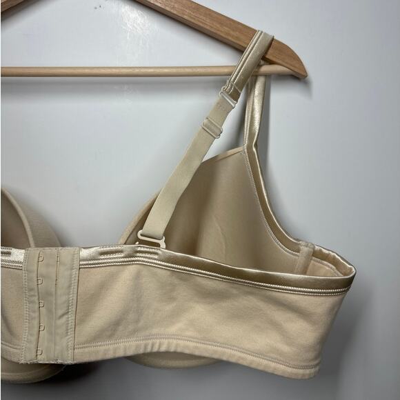 Cacique Cotton T-Shirt Bra Lightly Lined Beige Tan Sz 46D Plus Size Neutral - Picture 7 of 12